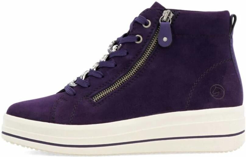 Remonte Plateausneakers Liz Hurley-Collection freizeitschoen high-top sneaker veterschoen zijrits - Foto 2
