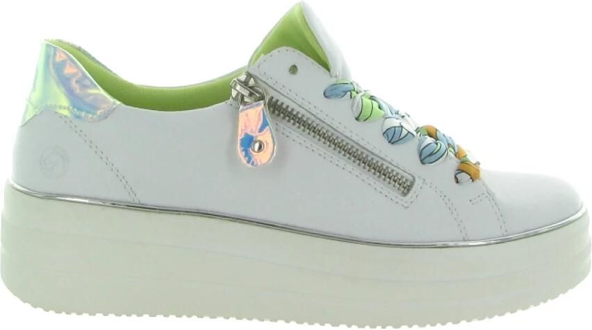 Remonte Plateausneakers vrijetijdsschoen lage schoen veterschoen met zijrits - Foto 3