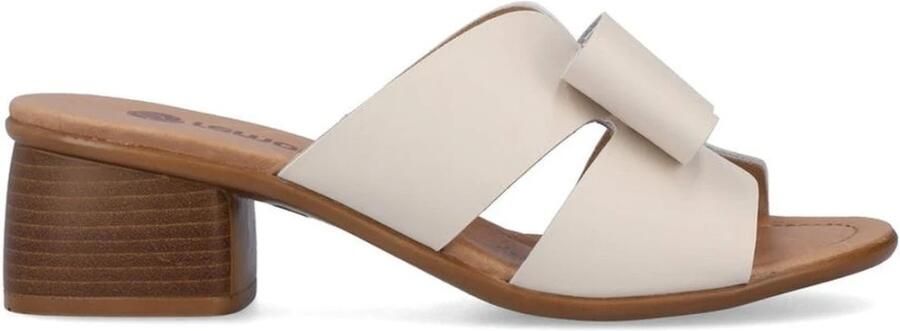 Damesklompen Elegante Beige Leer