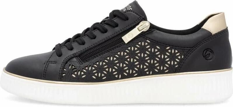 Remonte Plateausneakers vrijetijdsschoen veterschoen lage schoen met perforatie - Foto 3