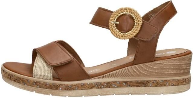 Remonte Bruine Leren Sandaal met Gespsluiting Brown Dames - Foto 4