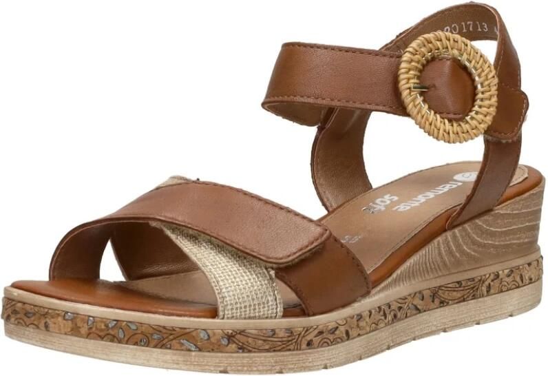 Remonte Bruine Leren Sandaal met Gespsluiting Brown Dames - Foto 3