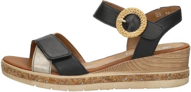 Remonte Sandalen Plat Sandalen Plat zwart - Foto 3