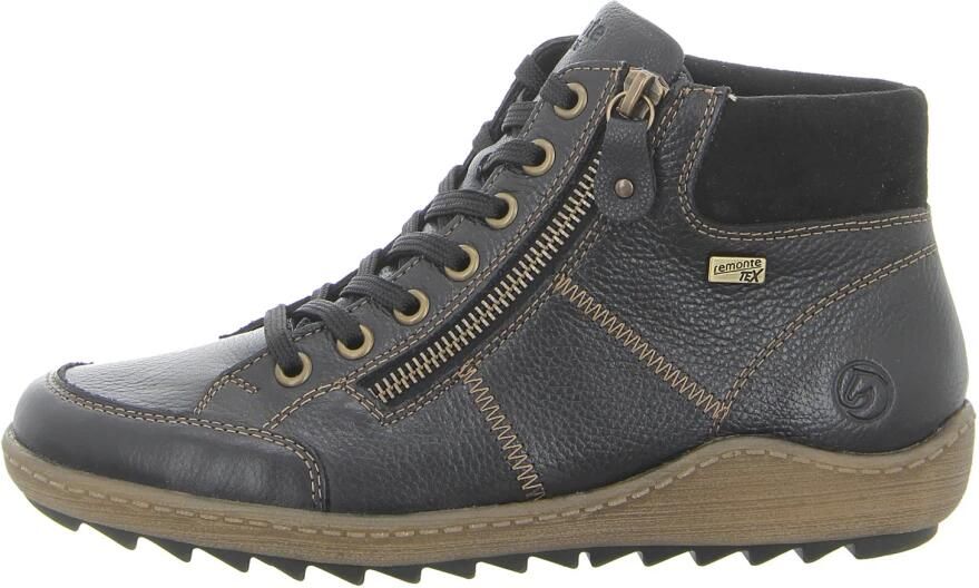 Remonte Veterschoenen flats comfort schoen enkellaars met logo-embossing en contraststiksels - Foto 1