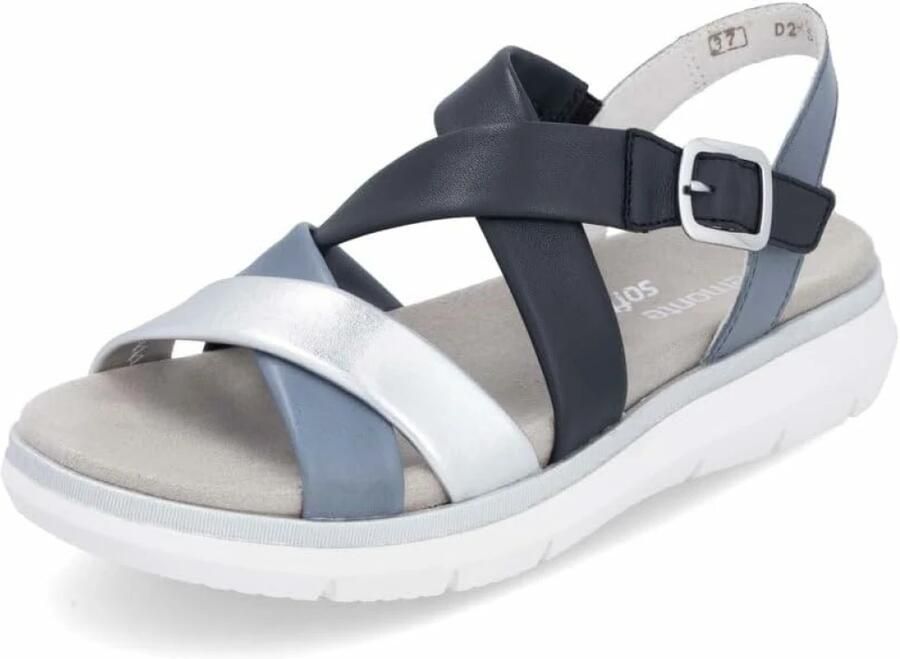 Remonte Sandalen Elisabeth Hurley-Collection sleehak zomerschoen sandaal met kruisbandage - Foto 2