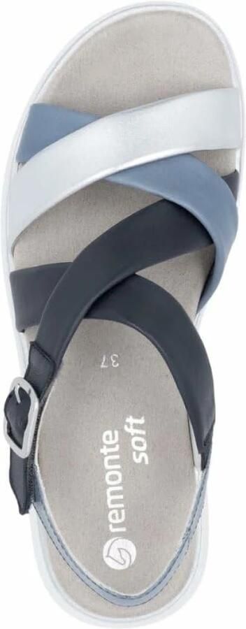 Remonte Sandalen Elisabeth Hurley-Collection sleehak zomerschoen sandaal met kruisbandage - Foto 3