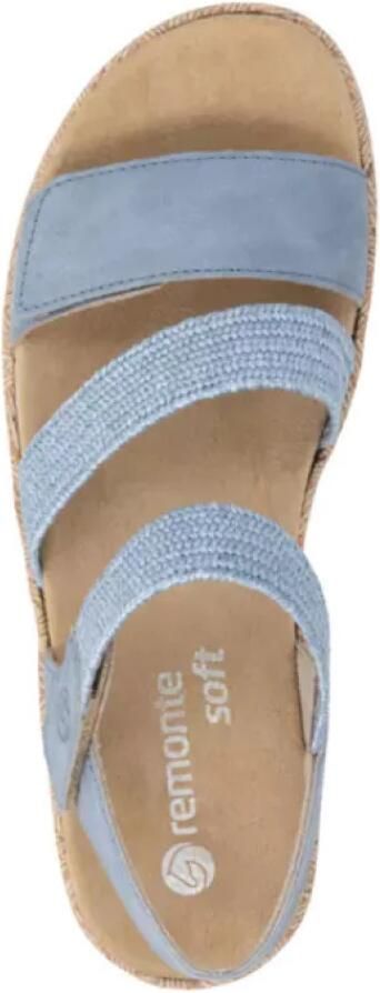 Remonte R6861-12 Sandalen Blauw Metallic Leer Dames Blauw - Foto 10