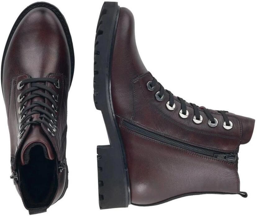 Remonte Veterlaarsjes blokhak laarsjes veterschoenen flats in used look