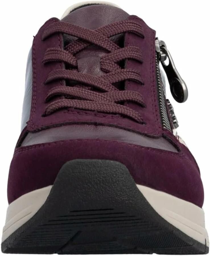 Rieker Sneakers laag stone grey bourgogne - Foto 12