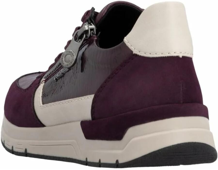 Rieker Sneakers laag stone grey bourgogne - Foto 13