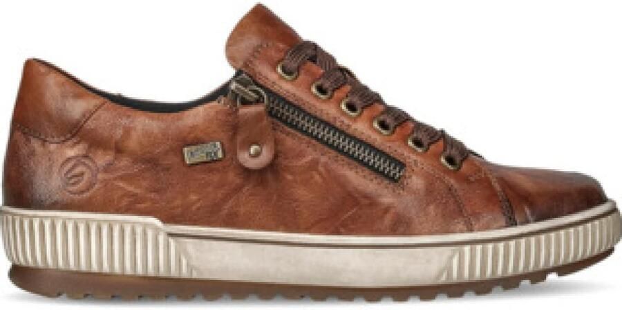 Remonte Plateausneakers vrijetijdsschoen lage schoen veterschoen met buitenrits
