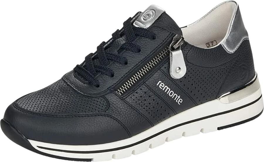 Remonte Sneakers met sleehak met gepolsterde voetbed vrijetijdsschoen lage schoen veterschoen