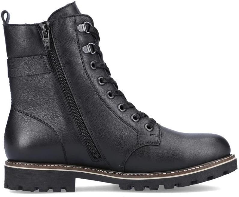 Remonte Winterlaarzen blokhak veterschoenen outdoorschoen met decoratieve gesp