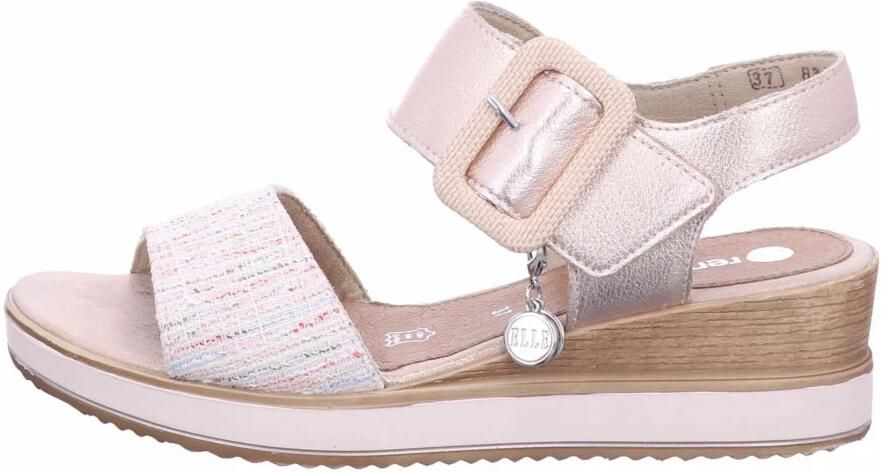 Remonte Sleehaksandaaltjes ELLE-Collection zomerschoen sandalen comfortschoen met klittenband onder de decoratieve gesp - Foto 3