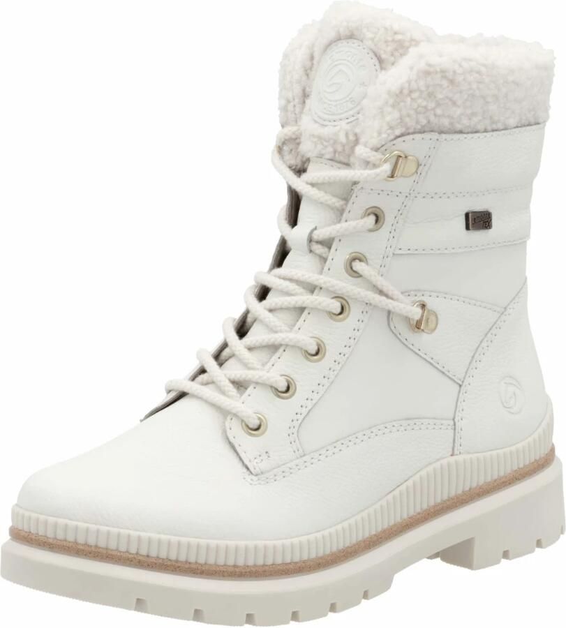 Remonte Witte Leren Veterboots Dames Wit - Foto 2