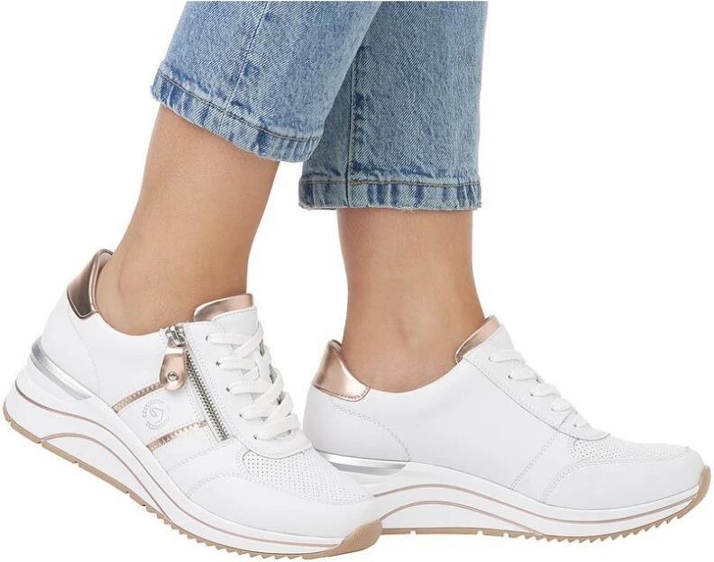Remonte Witte Sneakers met Sleehak - Foto 2
