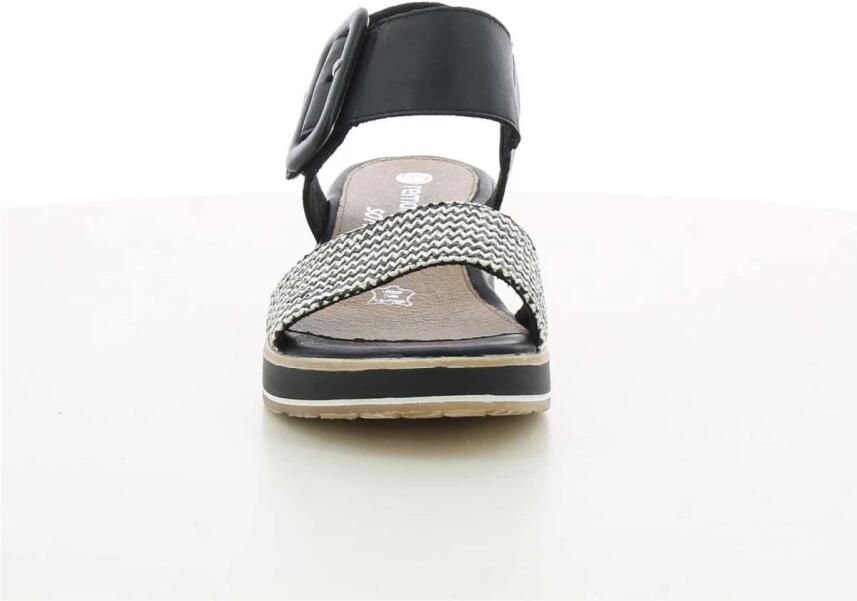 Remonte Sandaaltjes zomerschoen sandaal comfortschoen met klittenband onder de siergesp - Foto 6