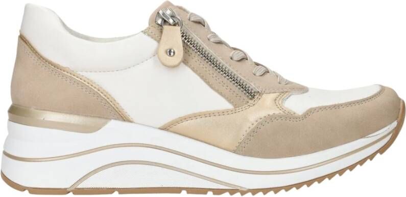 Remonte Sneakers met sleehak vrijetijdsschoen lage schoen veterschoen vegan verwerking