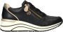 Remonte Stijlvolle Comfort Sneaker met Gouden Accenten Black Dames - Thumbnail 3