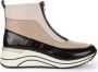 Remonte Stijlvolle rits enkellaarzen in beige - Thumbnail 1