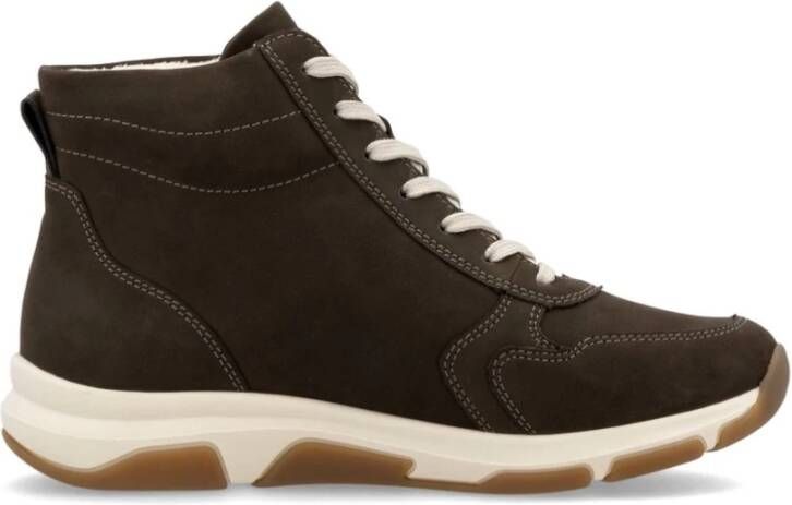 Remonte Sneakers met sleehak high-top sneaker veterschoen vrijetijdsschoen met buitenrits