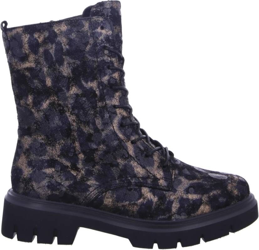 Remonte Metallic Dierenprint Veterschoen Black Dames - Foto 2