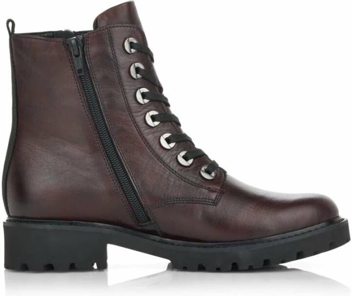 Remonte Veterlaarsjes blokhak laarsjes veterschoenen flats in used look - Foto 2