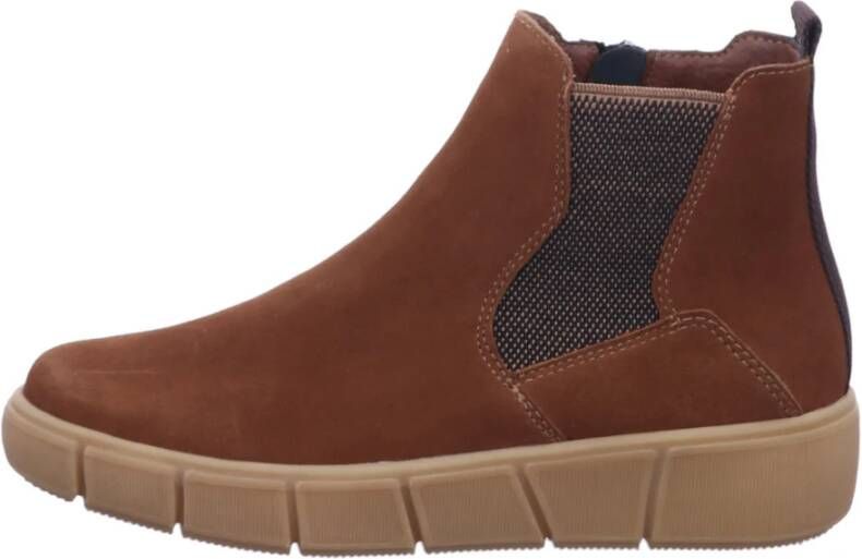 Remonte Chelsea-boots plateau enkellaars ankleboots met extra ritssluiting