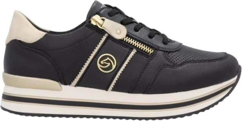 Remonte Plateausneakers vrijetijdsschoen lage schoen veterschoen met zijrits - Foto 7