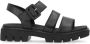 Remonte Zwarte Casual Platte Sandalen Vrouwen Black Dames - Thumbnail 1