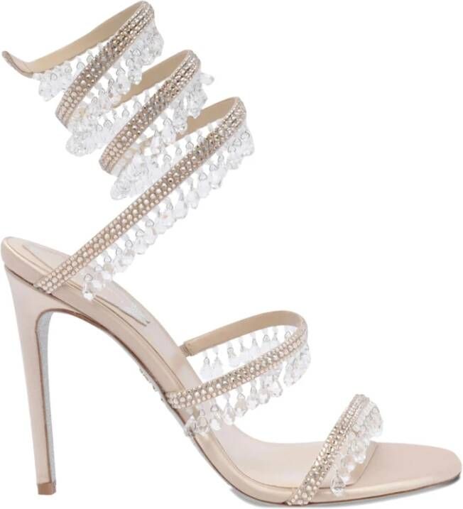 René Caovilla Beige Slip-On Stiletto Hak Schoenen