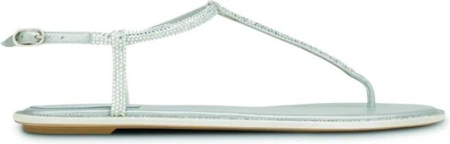 René Caovilla Flat Sandals Grijs Dames