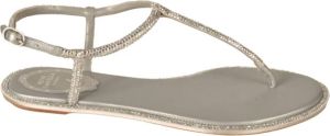 René Caovilla Flat Sandals Grijs Dames