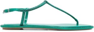 René Caovilla Flat Sandals Groen Dames