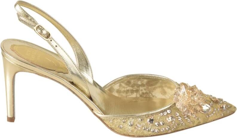 René Caovilla Gouden Sandalen voor Vrouwen Beige Dames