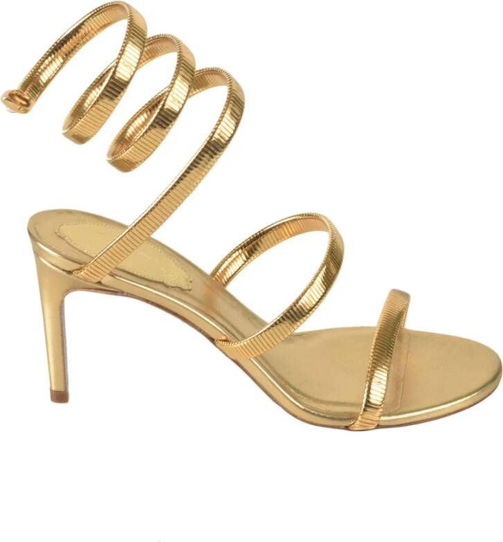 René Caovilla Gouden Sandalen voor Vrouwen Beige Dames