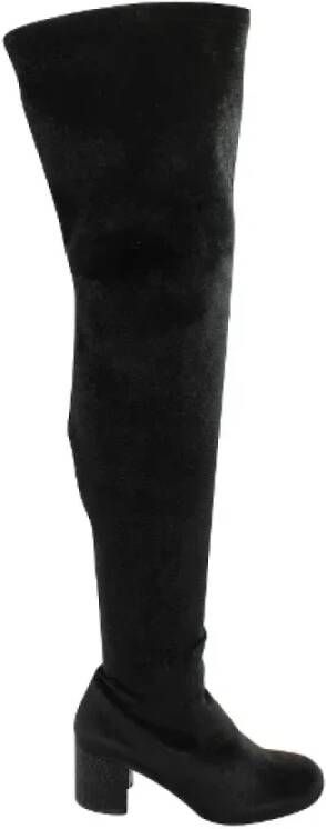 René Caovilla Pre-owned Satin boots Black Dames