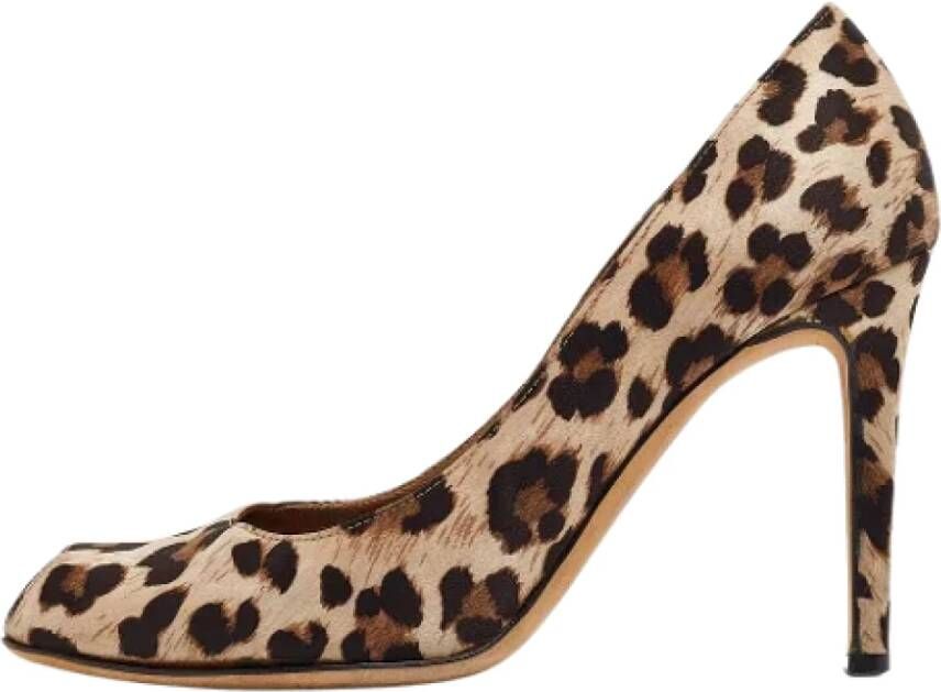 René Caovilla Pre-owned Satin heels Brown Dames