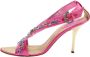 René Caovilla Pre-owned Satin sandals Pink Dames - Thumbnail 1