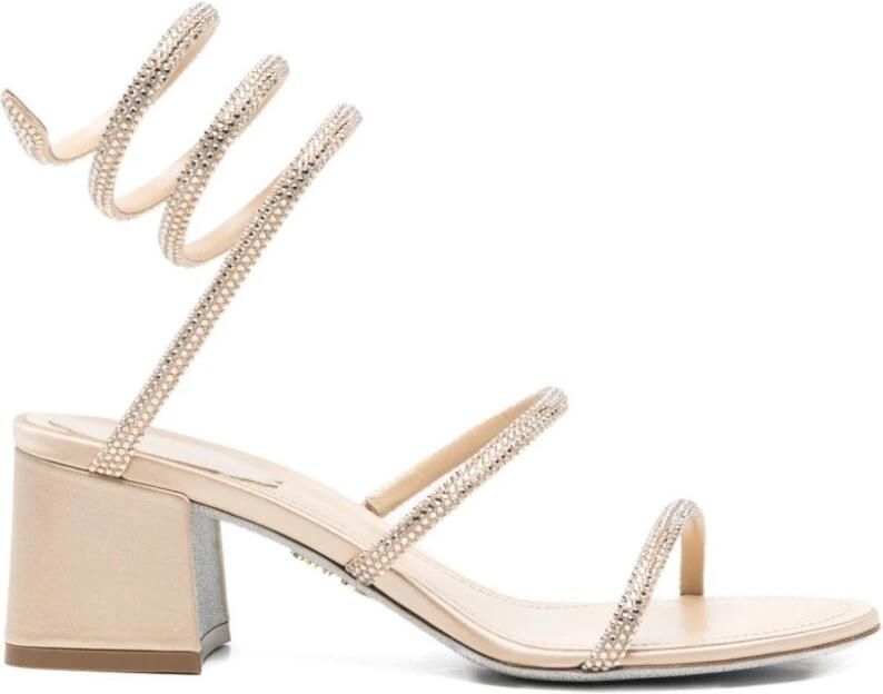 René Caovilla Cleo Gold Sandal 50