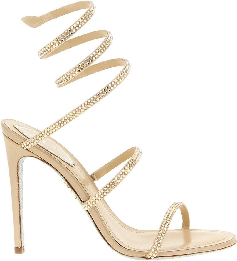 René Caovilla Cleo leren sandalen