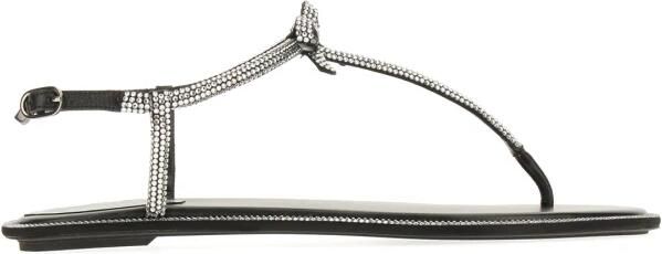 René Caovilla Diana Embellished Open Toe Sandals