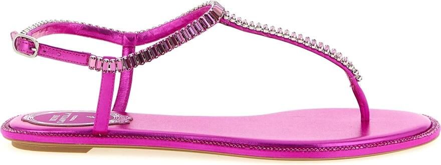 René Caovilla Diana Leren Sandaal