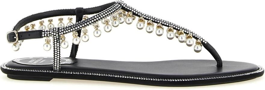 René Caovilla Diana Satin Sandalen
