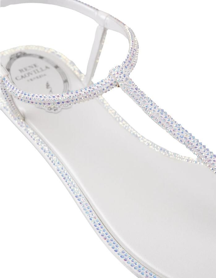 René Caovilla Flat Sandals White Dames