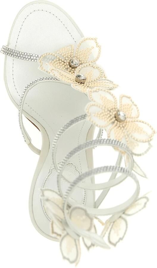 René Caovilla Peach Flower Satin Sandals - Foto 2