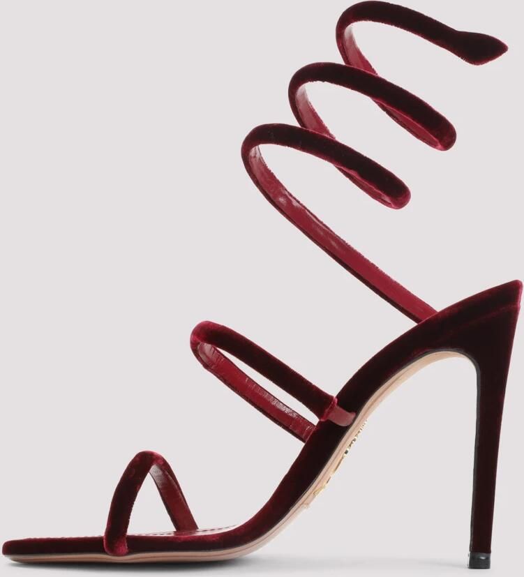 René Caovilla Rode Sandalen Verhogen Stijl Comfortabel