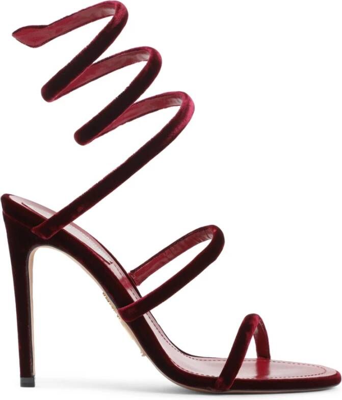 René Caovilla Rode Sandalen Verhogen Stijl Comfortabel