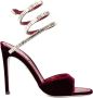 René Caovilla Rode Velvet Cleo Spark Sandalen - Thumbnail 1