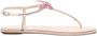 René Caovilla Roze Leren Sandalen - Thumbnail 1